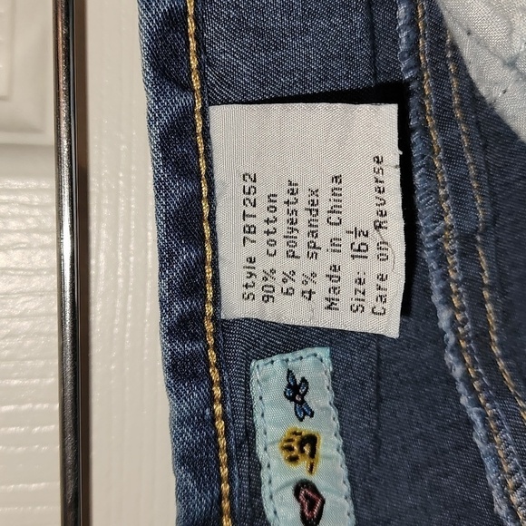 MUDD vintage patchwork capri/peddle jeans Sz 16.5 - Picture 4 of 5